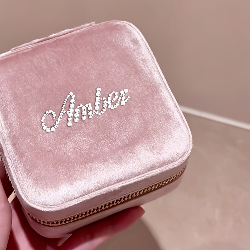 Personalized Name Rhinestone Jewelry Box